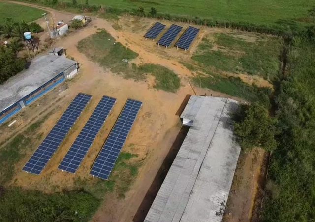 Sistema de 104,64 kWp, com 192 módulos instalados em João Pinheiro/MG