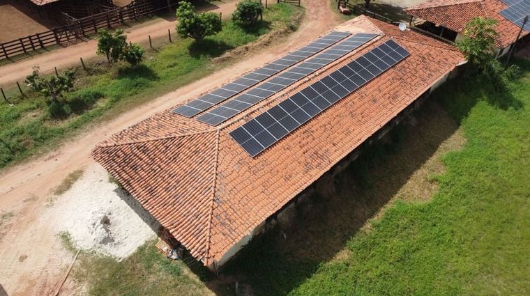 Sistema de 34,83 kWp, com 86 módulos instalados em Miraguaí/RS